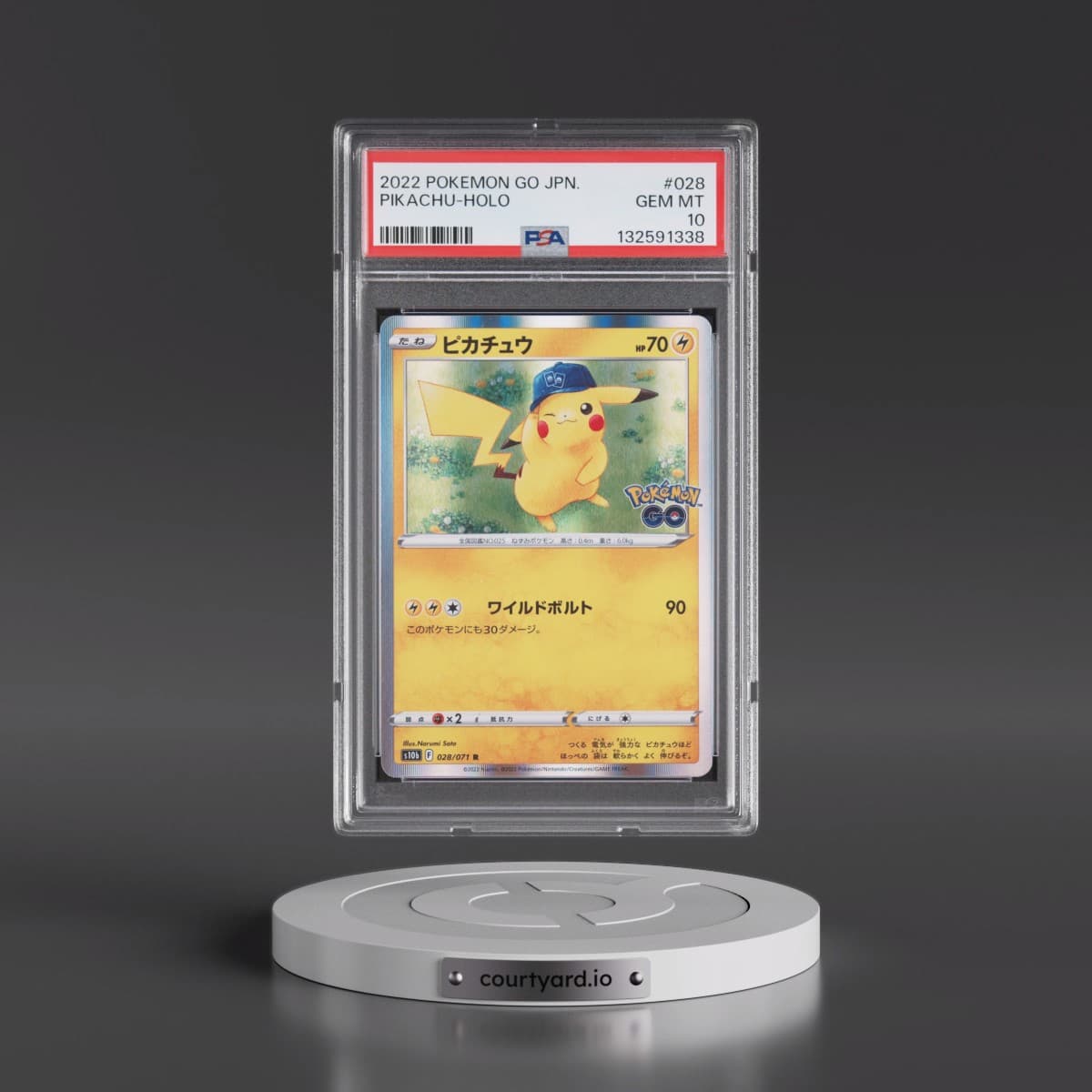 2022 Pokémon Go #028 Pikachu - Holo (PSA 10 GEM MINT)