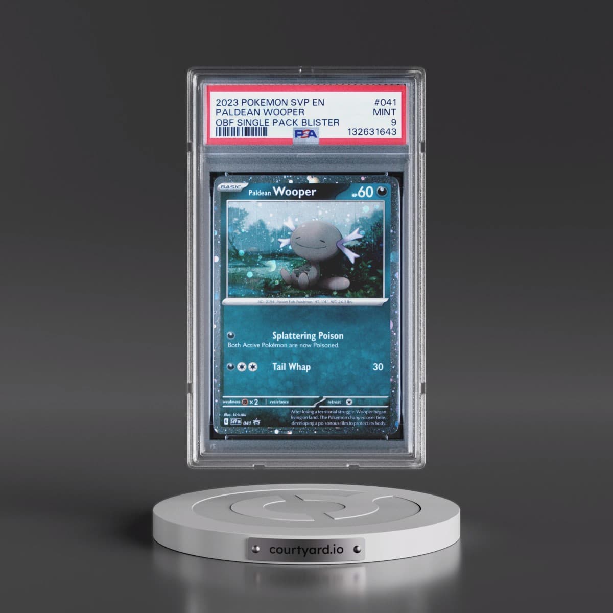 2023 Pokémon Svp EN-SV Black Star Promo #041 Paldean Wooper - Obsidian Flames Single Pack Blister (PSA 9 MINT)