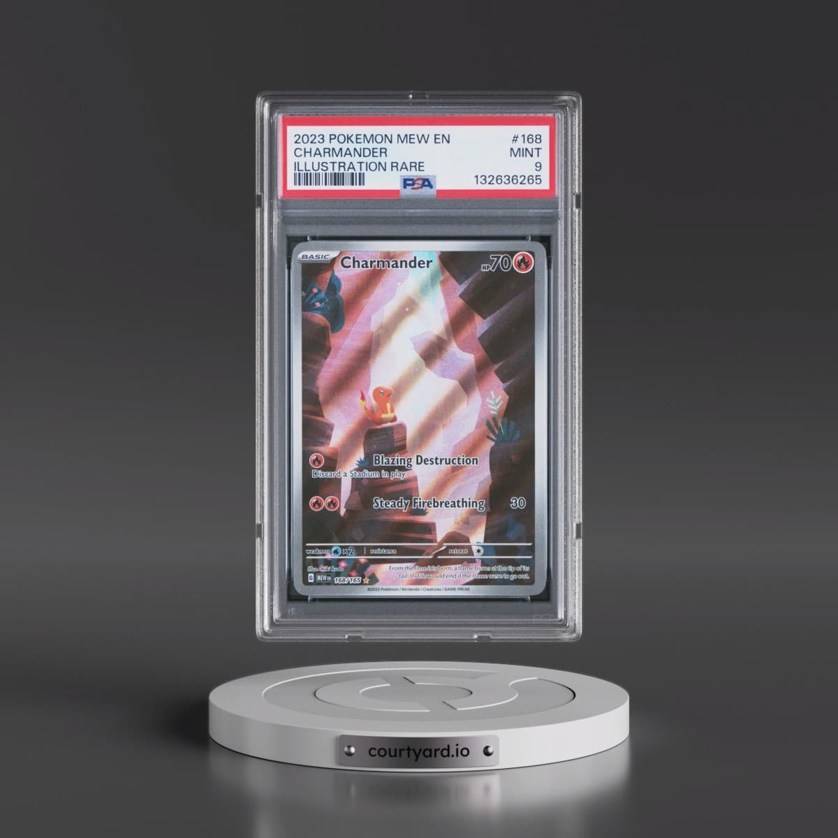 2023 Pokémon Mew EN-151 #168 Charmander - Illustration Rare (PSA 9 MINT)