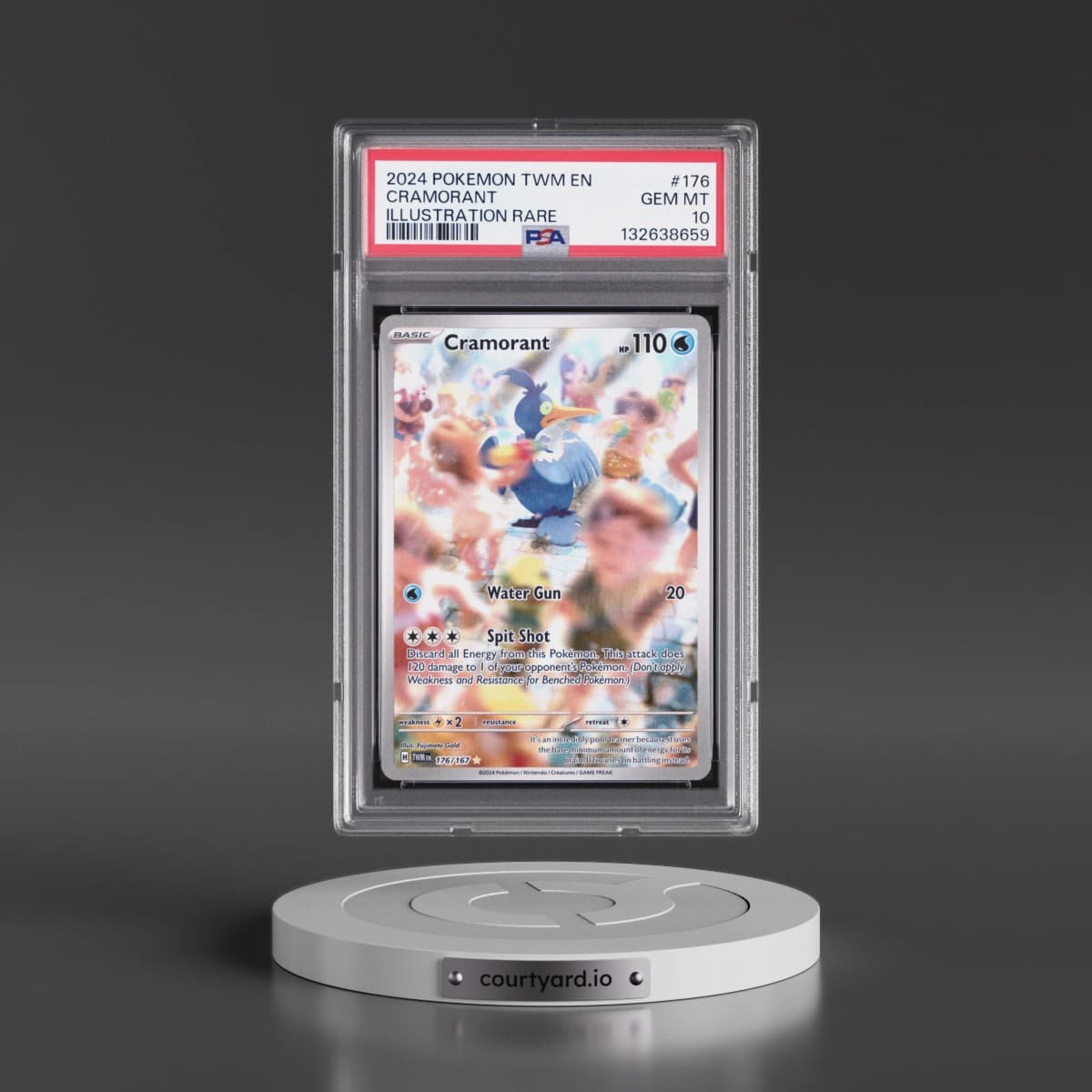 2024 Pokémon Twm EN-Twilight Masquerade #176 Cramorant - Illustration Rare (PSA 10 GEM MINT)