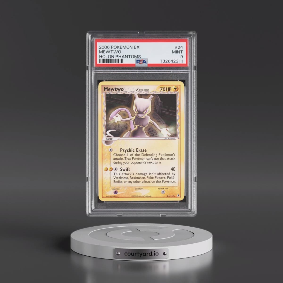 2006 Pokémon EX Holon Phantoms #24 Mewtwo (PSA 9 MINT)