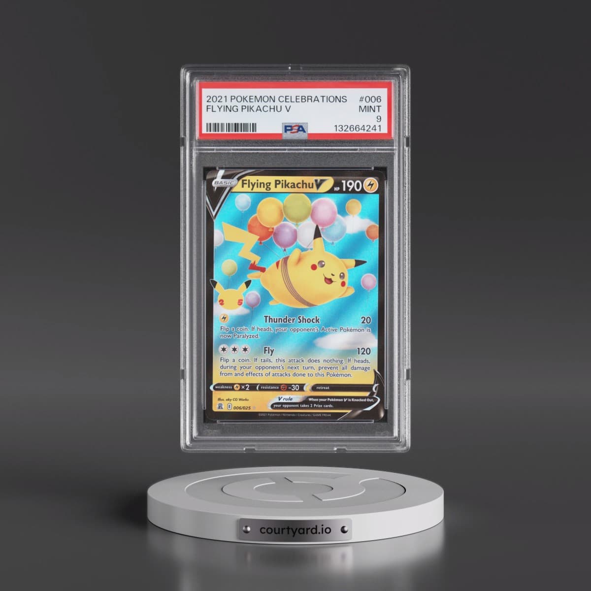2021 Pokémon Celebrations #006 Flying Pikachu V - Holo (PSA 9 MINT)