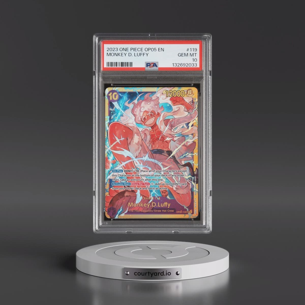 2023 One Piece OP05-Awakening of the New Era #119 Monkey D. Luffy (PSA 10 GEM MINT)