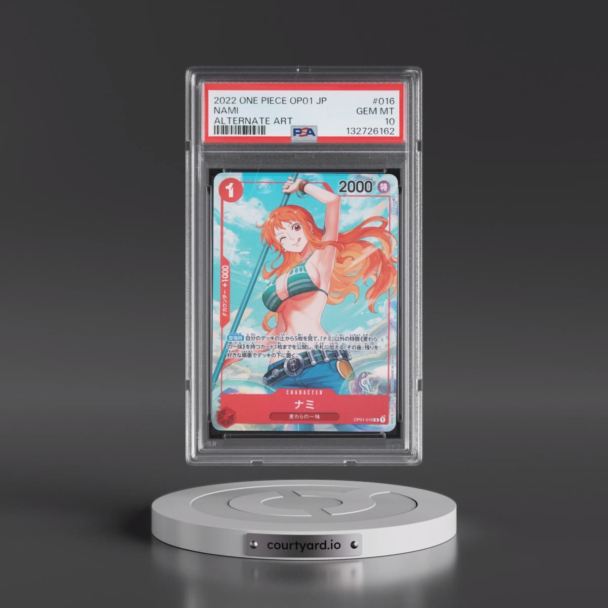 2022 One Piece Japanese OP01-Romance Dawn #016 Nami - Alternate Art (PSA 10 GEM MINT)