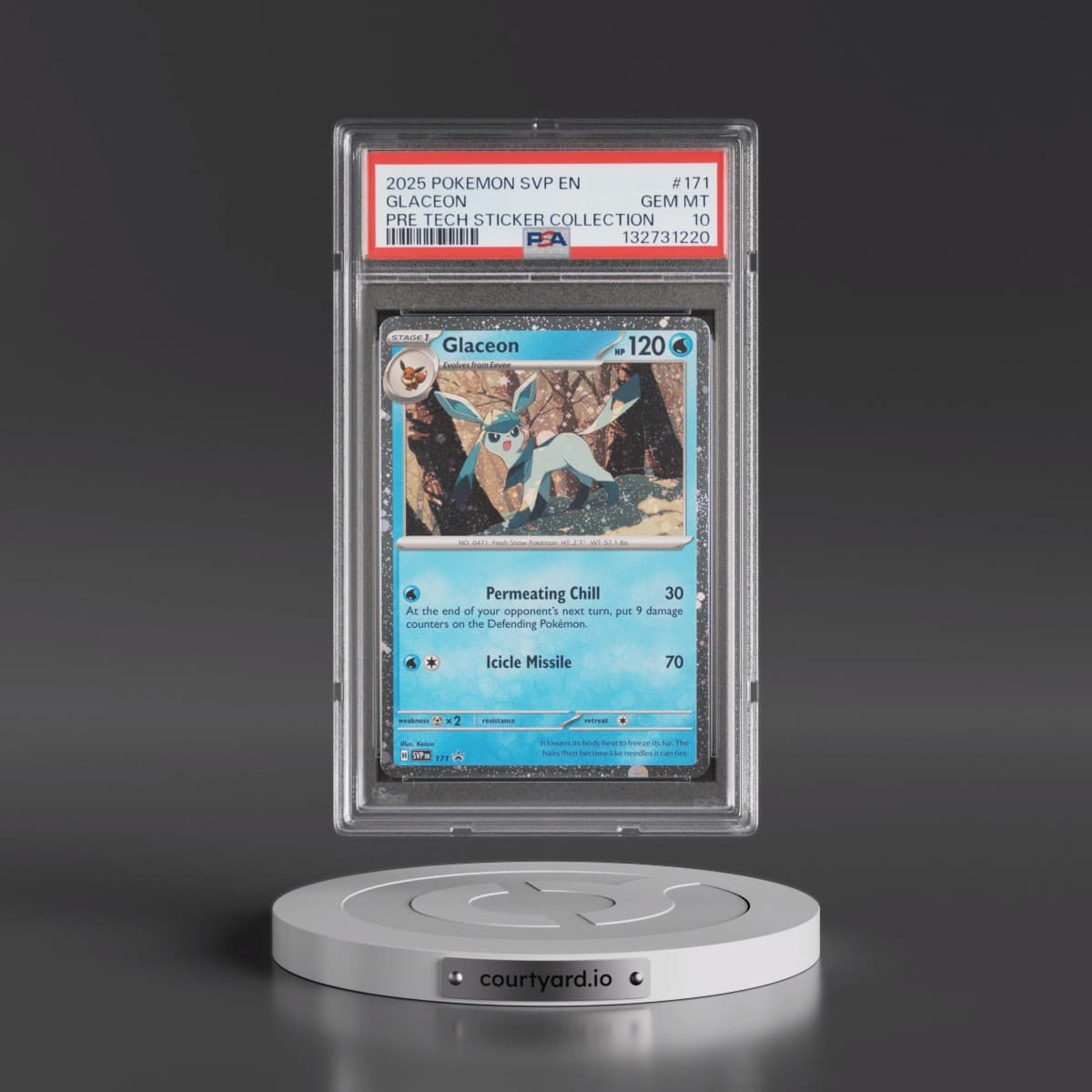 2025 Pokémon Svp EN-SV Black Star Promo #171 Glaceon - Prismatic Evolutions Tech Sticker Collection (PSA 10 GEM MINT)