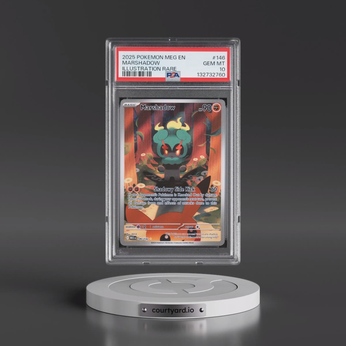 2025 Pokémon Meg EN-Mega Evolution #146 Marshadow - Illustration Rare (PSA 10 GEM MINT)