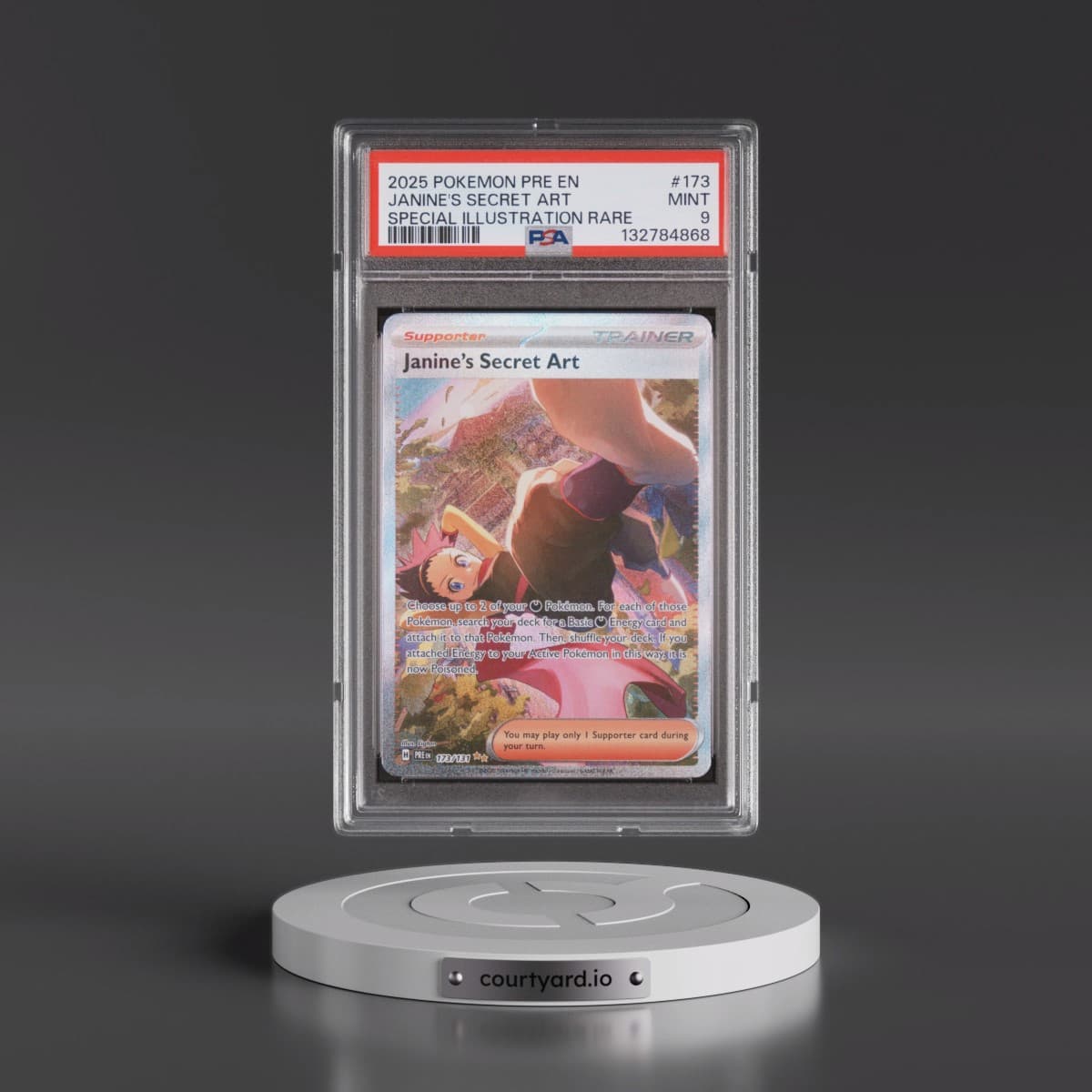 2025 Pokémon Pre EN-Prismatic Evolutions #173 Janine's Secret Art - Special Illustration Rare (PSA 9 MINT)