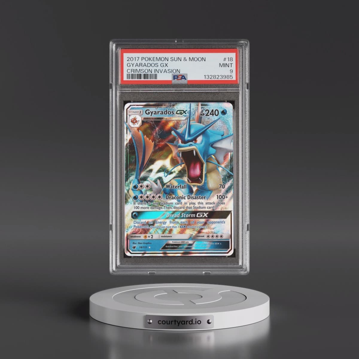 2017 Pokémon Sun & Moon Crimson Invasion #18 Gyarados GX - Holo (PSA 9 MINT)