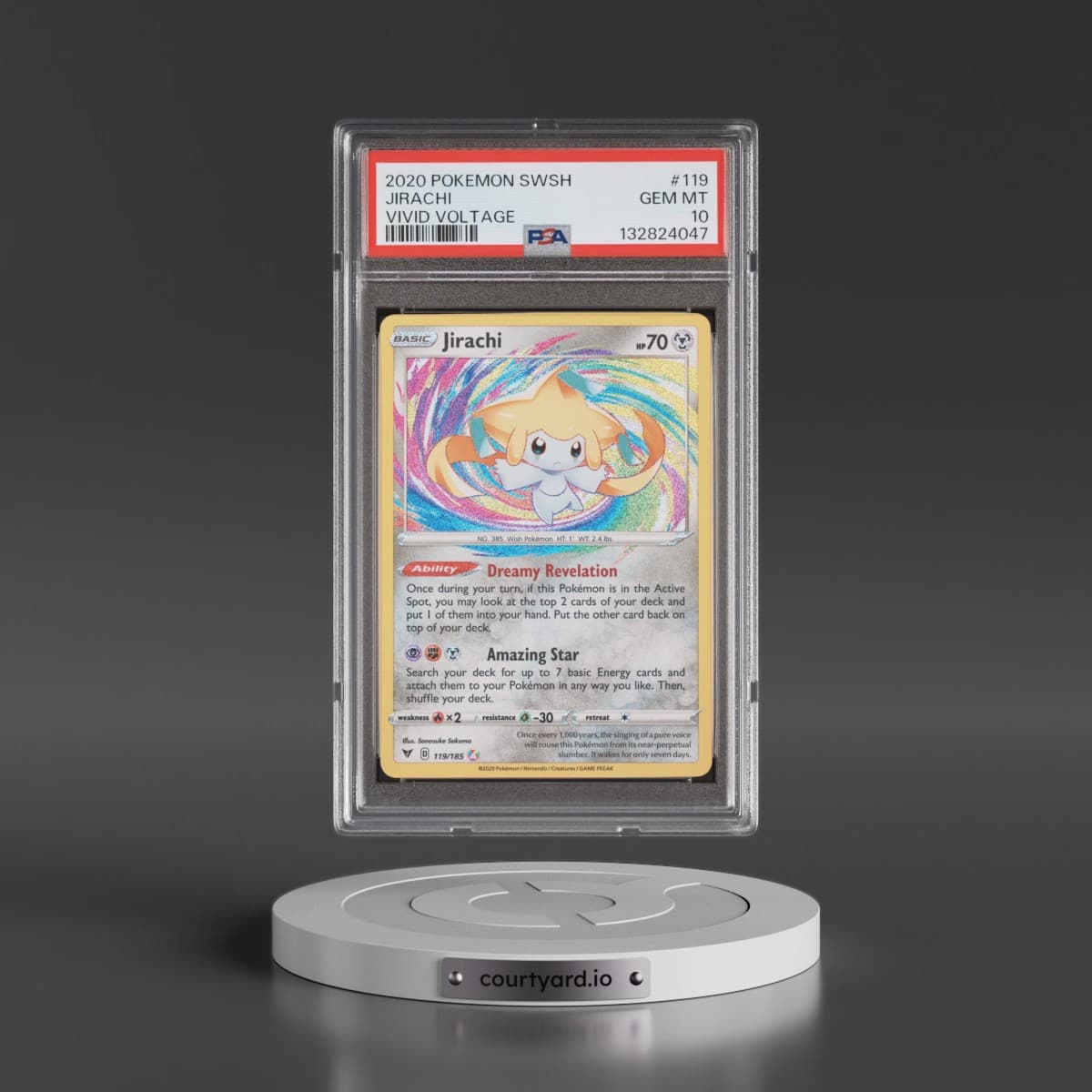 2020 Pokémon Sword & Shield Vivid Voltage #119 Jirachi (PSA 10 GEM MINT)