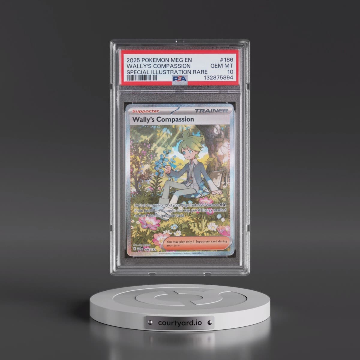 2025 Pokémon Meg EN-Mega Evolution #186 Wally's Compassion - Special Illustration Rare (PSA 10 GEM MINT)