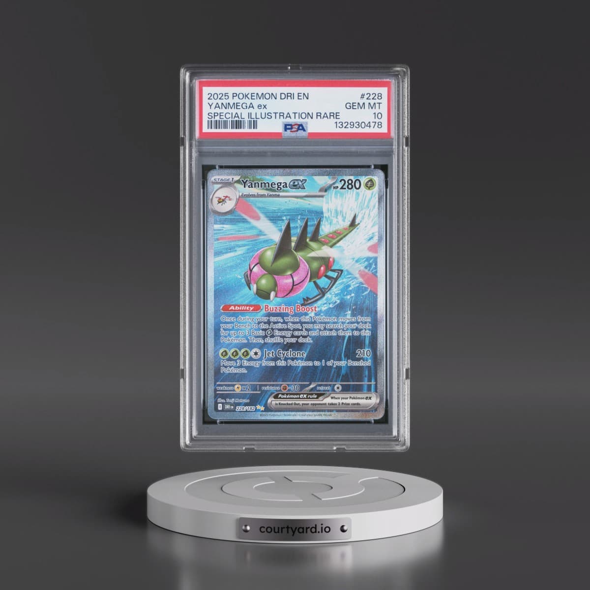 2025 Pokémon Dri EN-Destined Rivals #228 Yanmega EX - Holo Special Illustration Rare (PSA 10 GEM MINT)