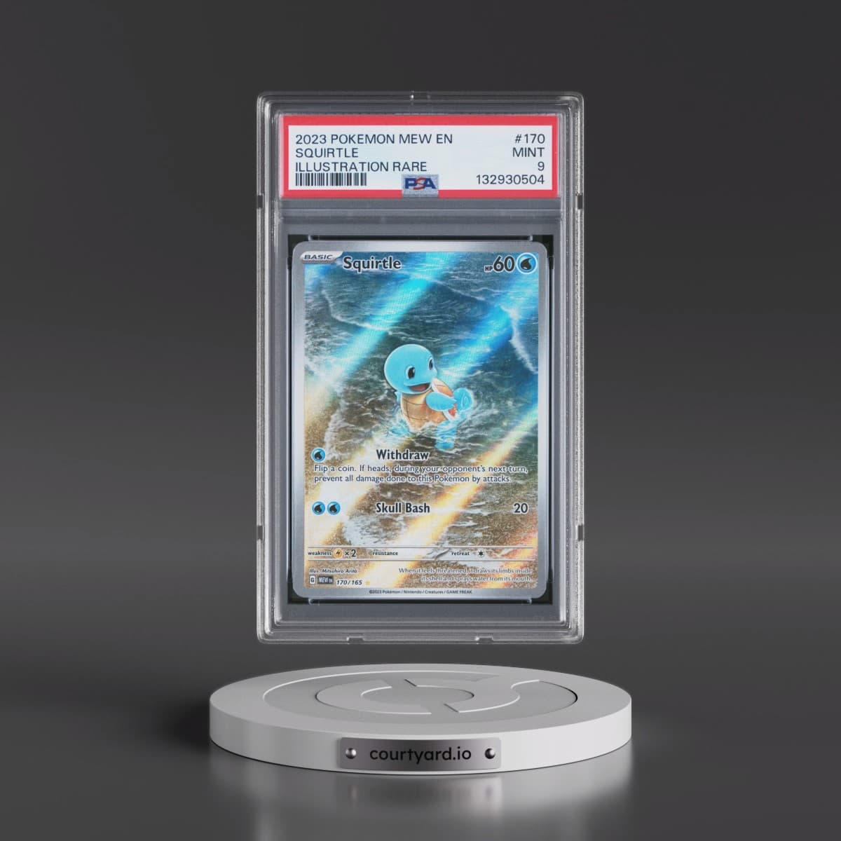 2023 Pokémon Mew EN-151 #170 Squirtle - Illustration Rare (PSA 9 MINT)
