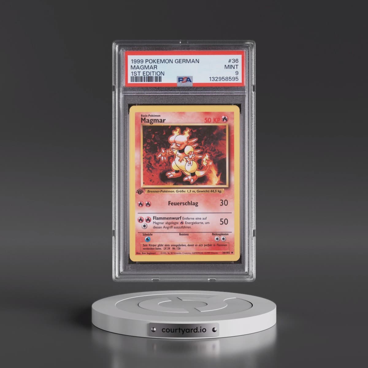 1999 Pokémon #36 Magmar - 1st Edition (PSA 9 MINT)