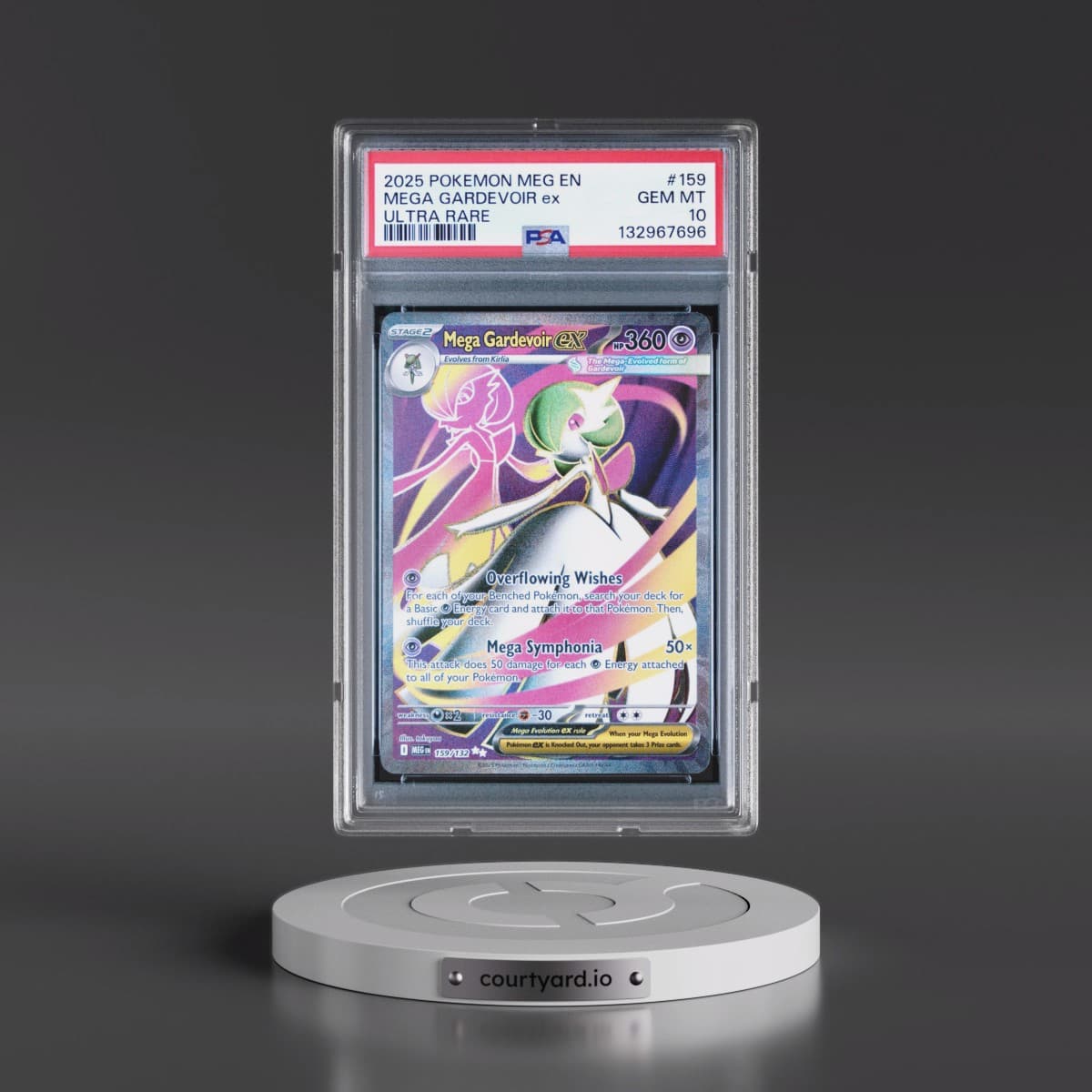 2025 Pokémon Meg EN-Mega Evolution #159 Mega Gardevoir EX - Holo Ultra Rare (PSA 10 GEM MINT)