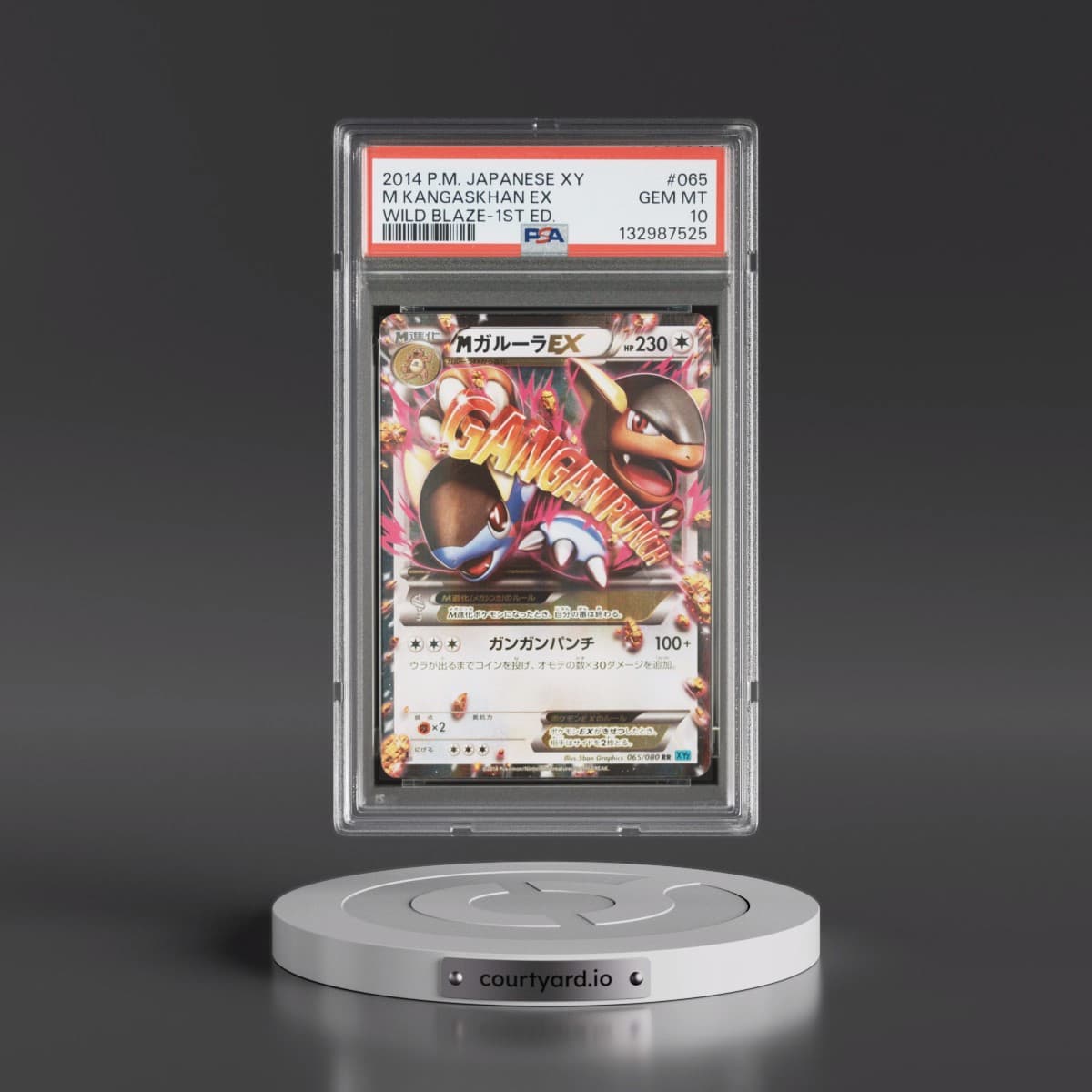 2014 Pokémon XY Wild Blaze #065 M Kangaskhan EX - 1st Edition Holo (PSA 10 GEM MINT)