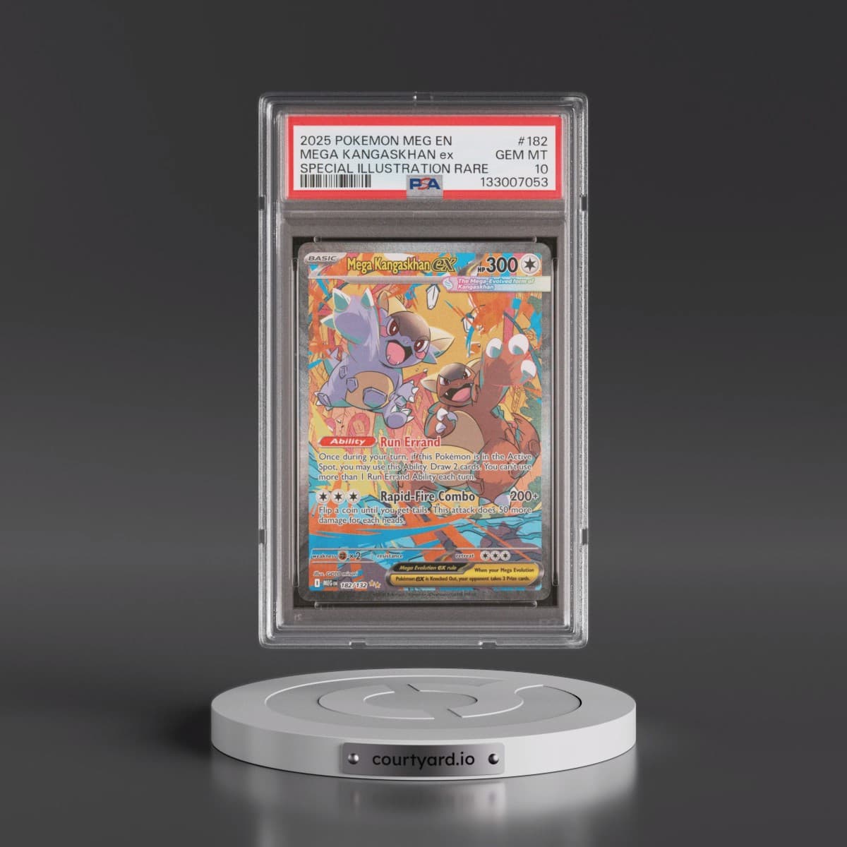 2025 Pokémon Meg EN-Mega Evolution #182 Mega Kangaskhan EX - Holo Special Illustration Rare (PSA 10 GEM MINT)