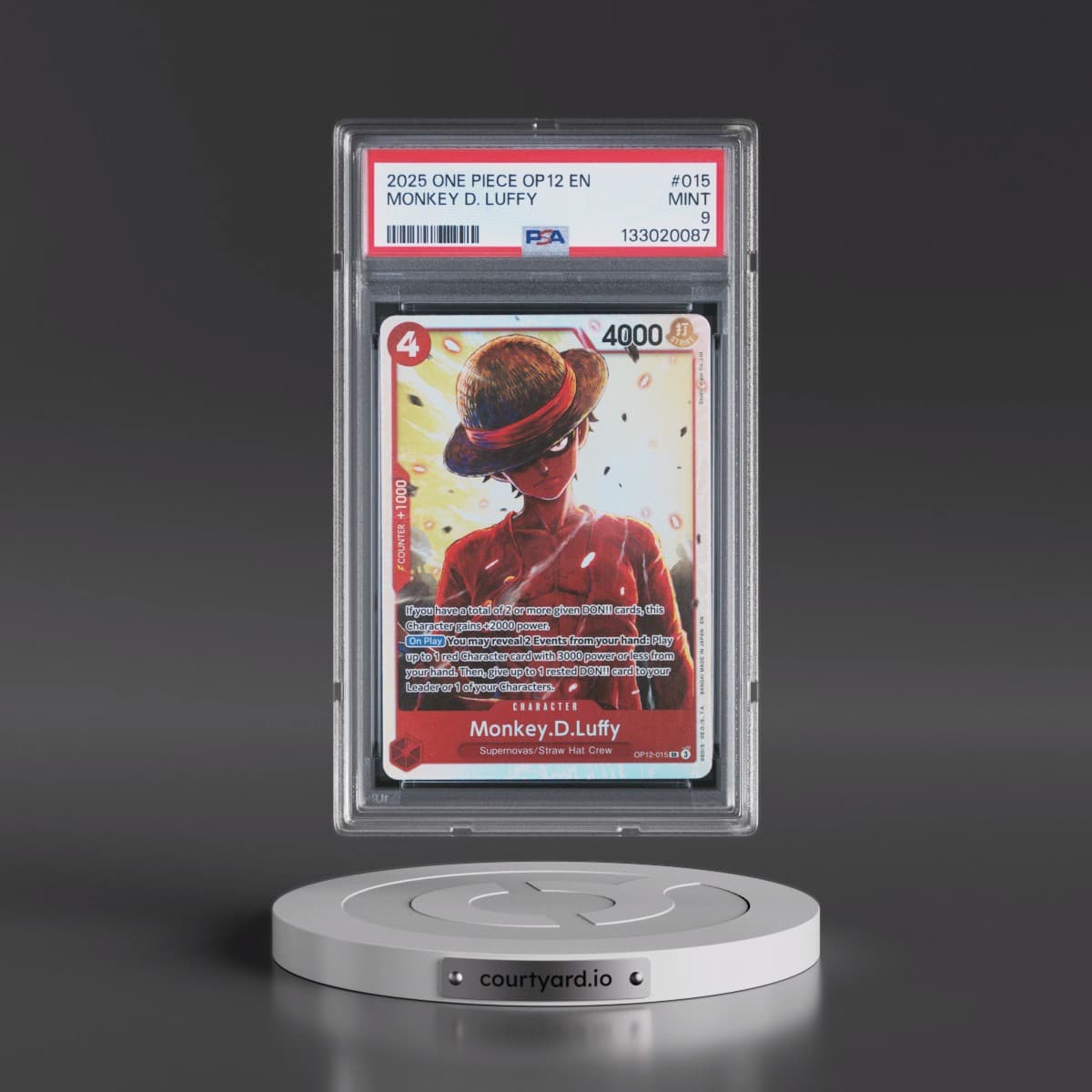 2025 One Piece OP12-Legacy of the Master #015 Monkey D. Luffy (PSA 9 MINT)