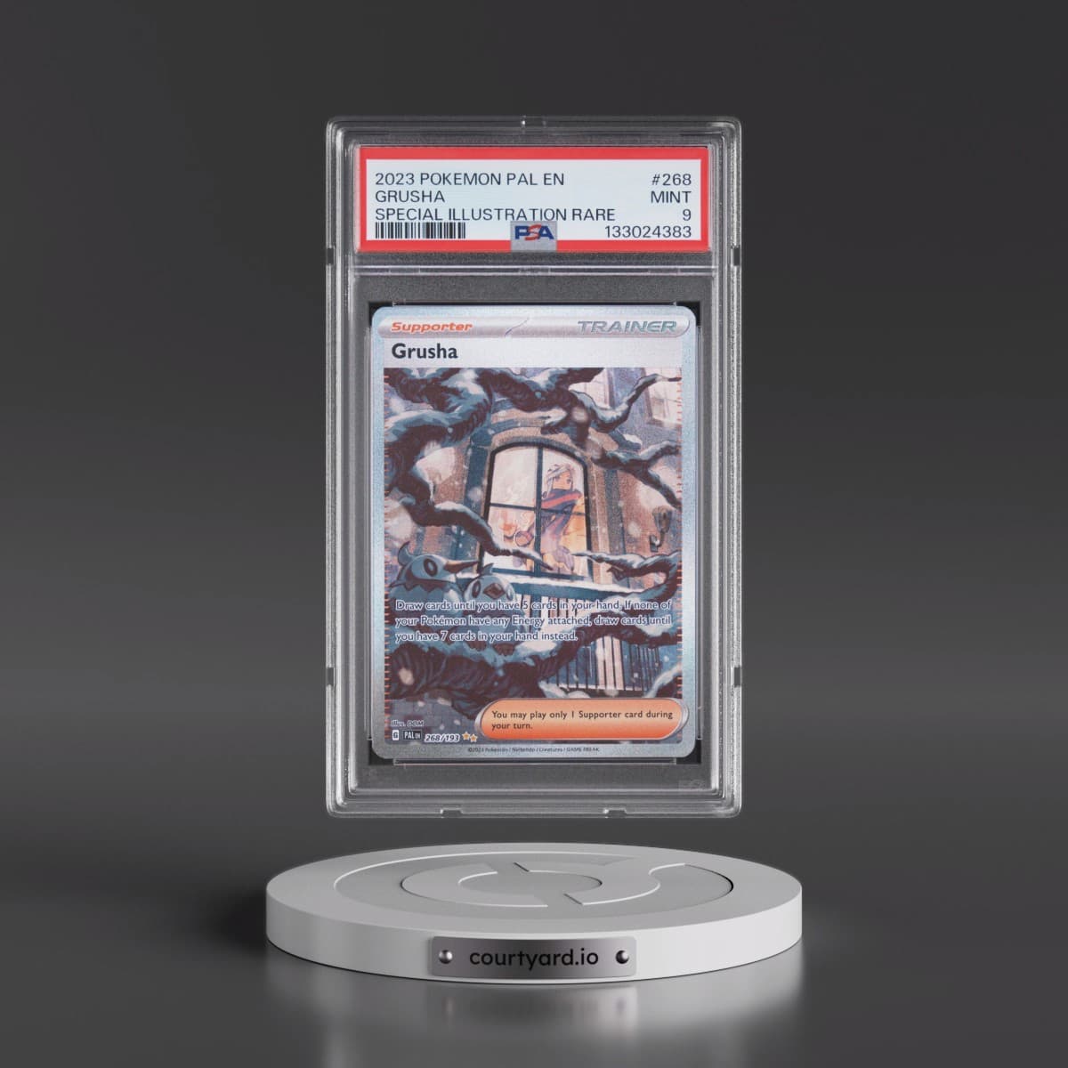 2023 Pokémon Pal EN-Paldea Evolved #268 Grusha - Special Illustration Rare (PSA 9 MINT)