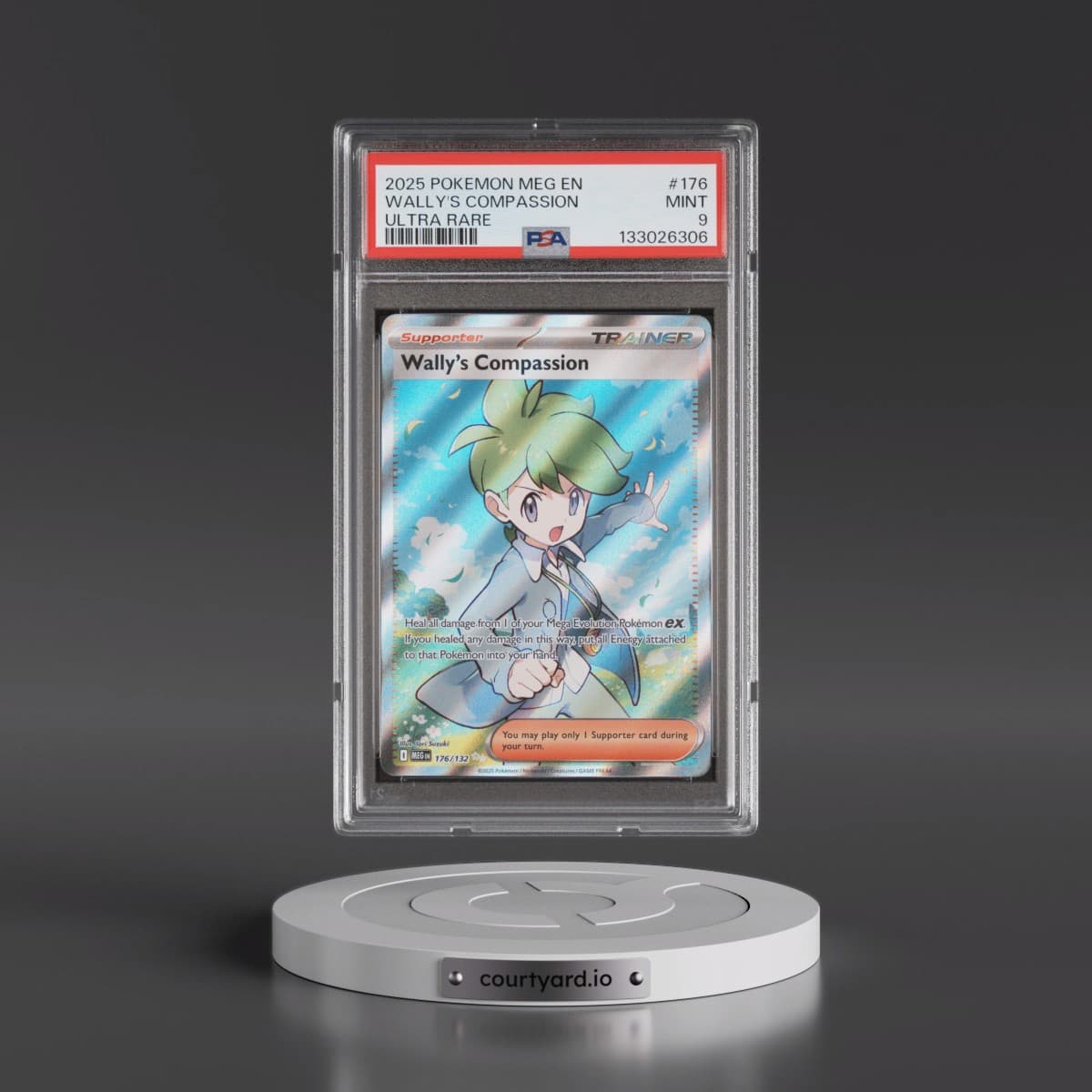 2025 Pokémon Meg EN-Mega Evolution #176 Wally's Compassion - Ultra Rare (PSA 9 MINT)