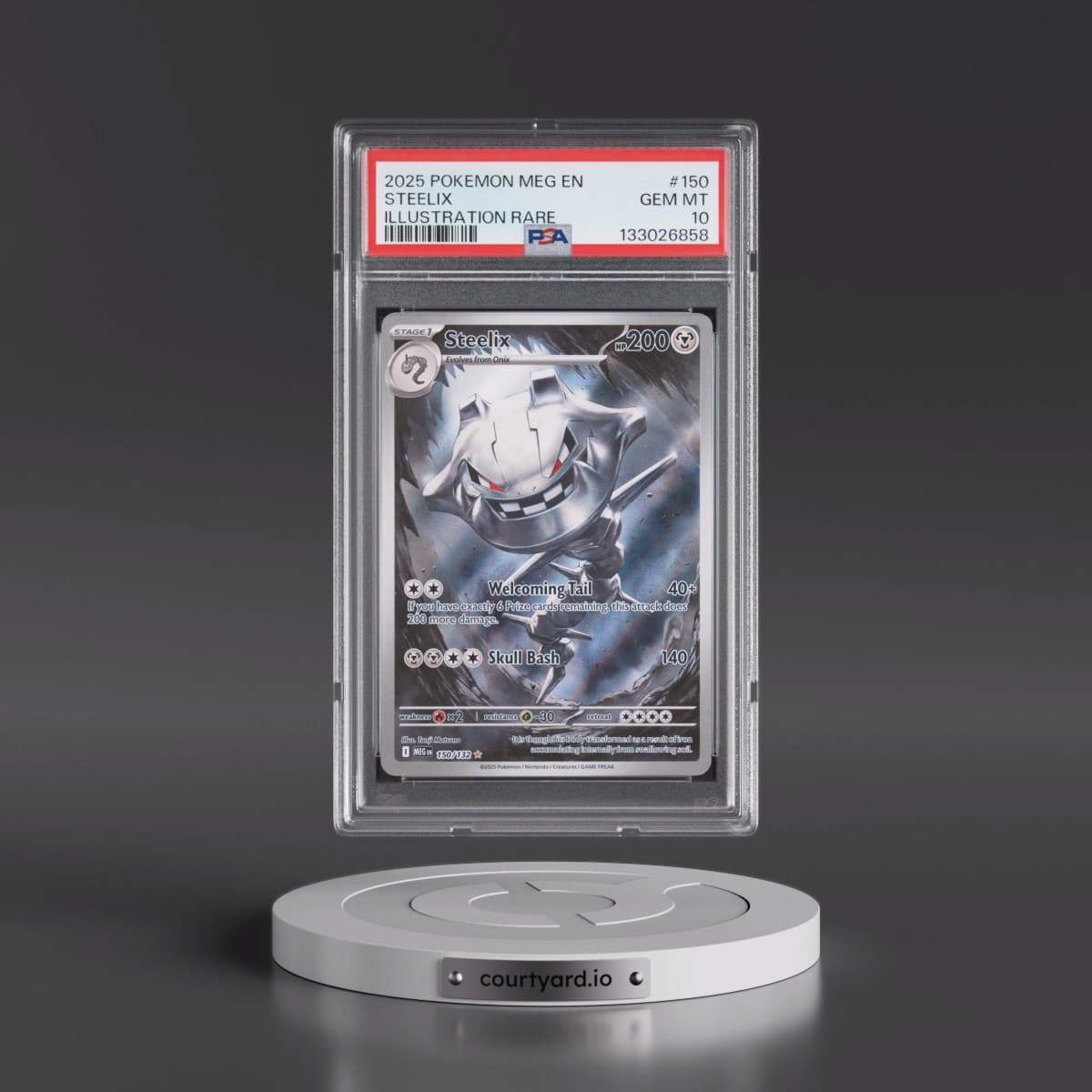 2025 Pokémon Meg EN-Mega Evolution #150 Steelix - Illustration Rare (PSA 10 GEM MINT)