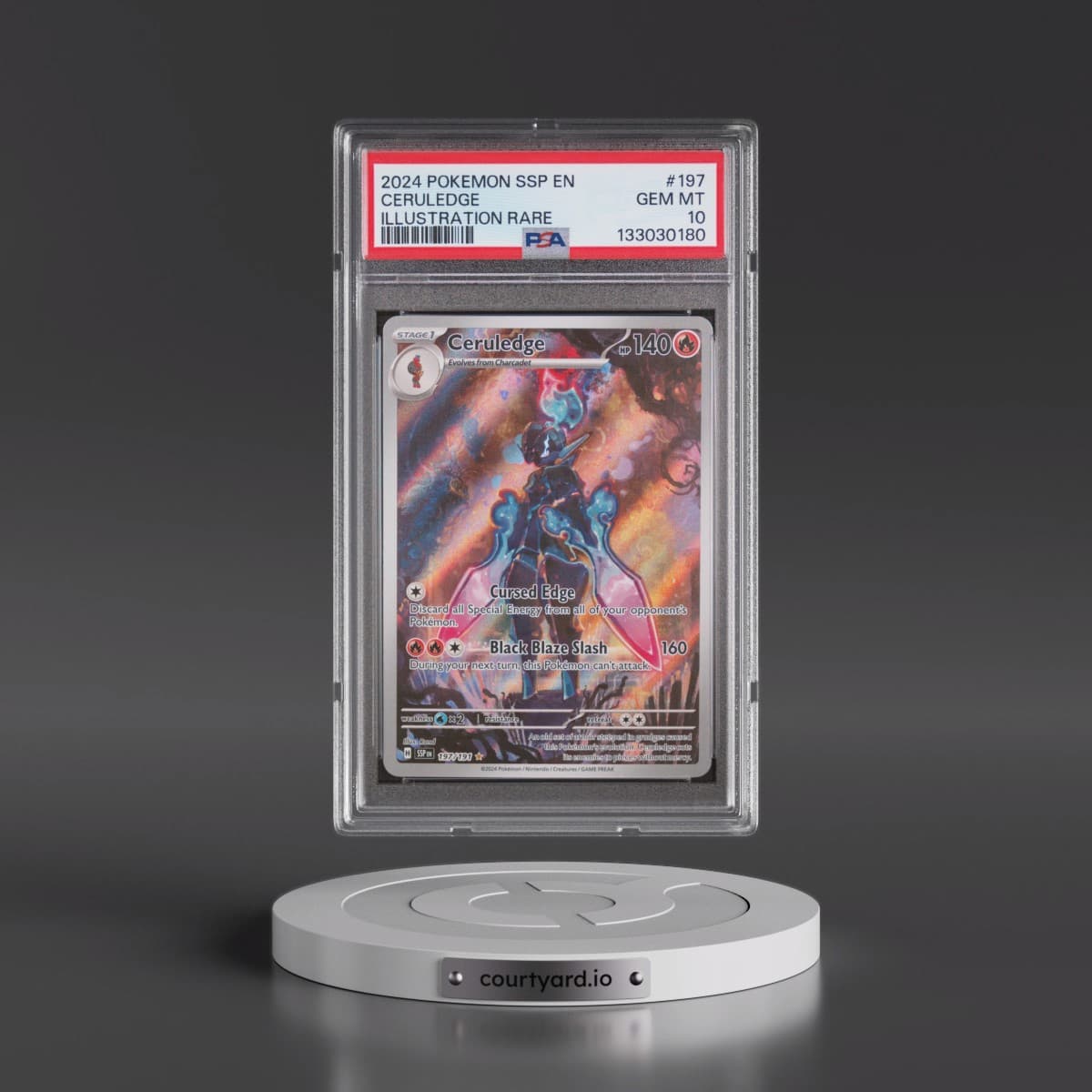 2024 Pokémon Ssp EN-Surging Sparks #197 Ceruledge - Illustration Rare (PSA 10 GEM MINT)