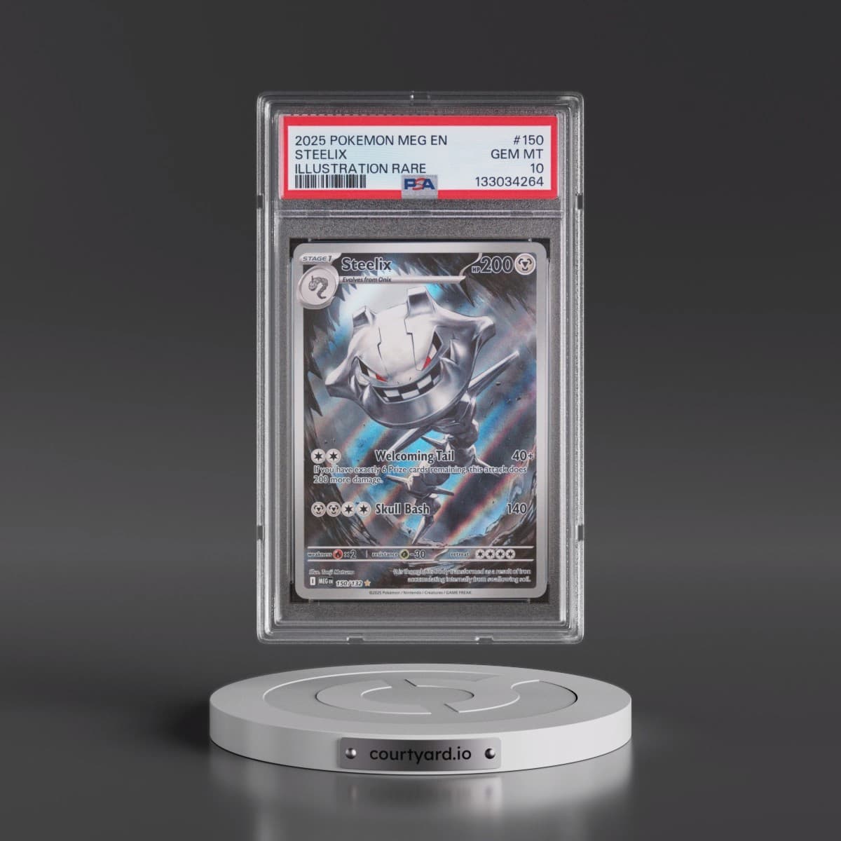 2025 Pokémon Meg EN-Mega Evolution #150 Steelix - Illustration Rare (PSA 10 GEM MINT)