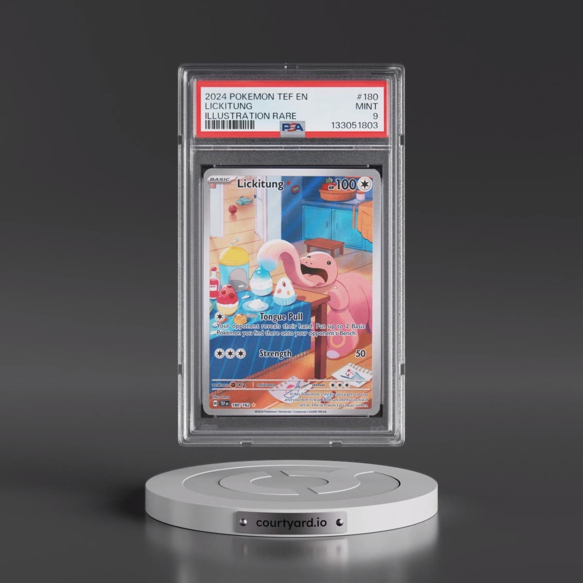 2024 Pokémon Tef EN-Temporal Forces #180 Lickitung - Illustration Rare (PSA 9 MINT)