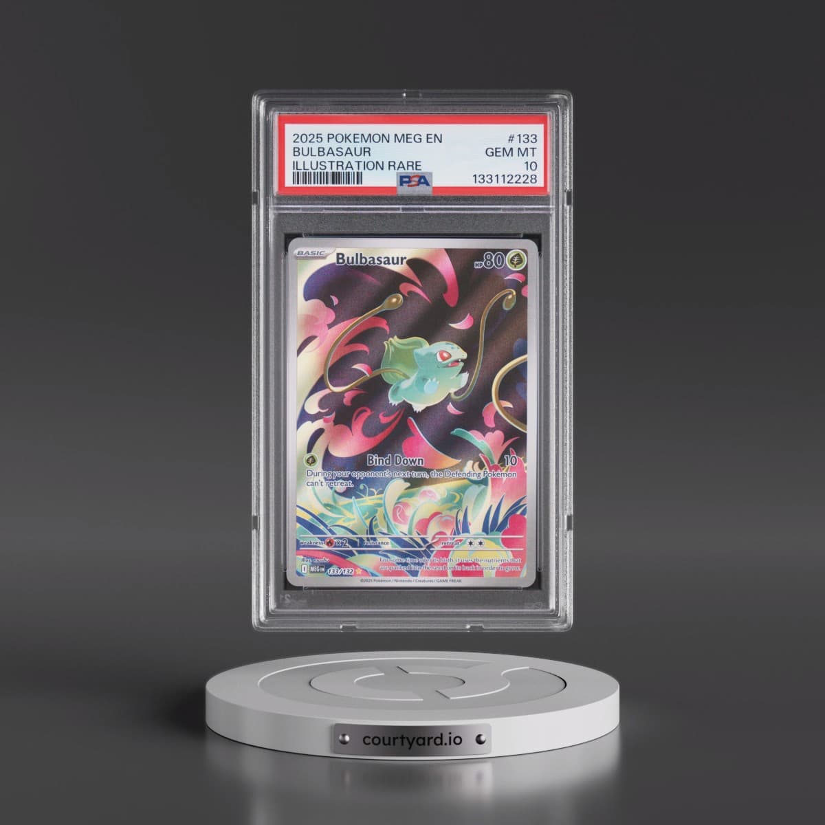 2025 Pokémon Meg EN-Mega Evolution #133 Bulbasaur - Illustration Rare (PSA 10 GEM MINT)