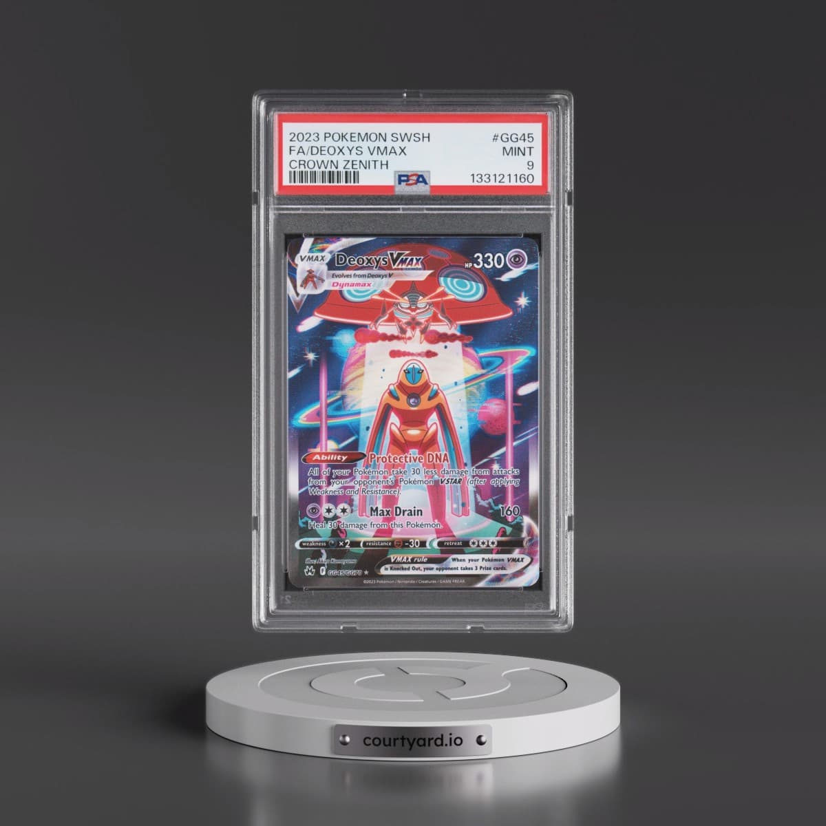 2023 Pokémon Sword and Shield Crown Zenith #GG45 Deoxys Vmax - Full Art (PSA 9 MINT)