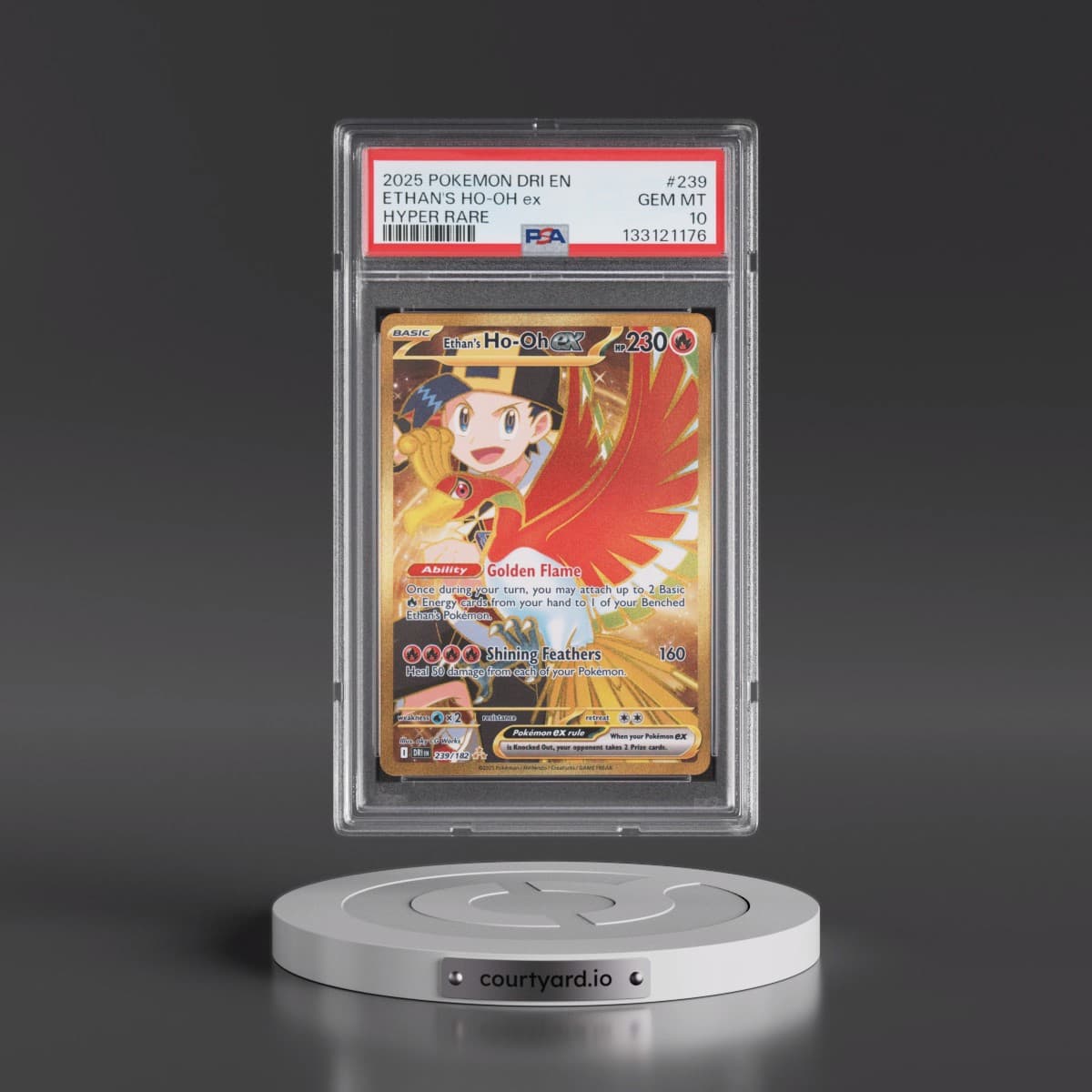 2025 Pokémon Dri EN-Destined Rivals #239 Ethan's HO-Oh EX - Holo Hyper Rare (PSA 10 GEM MINT)