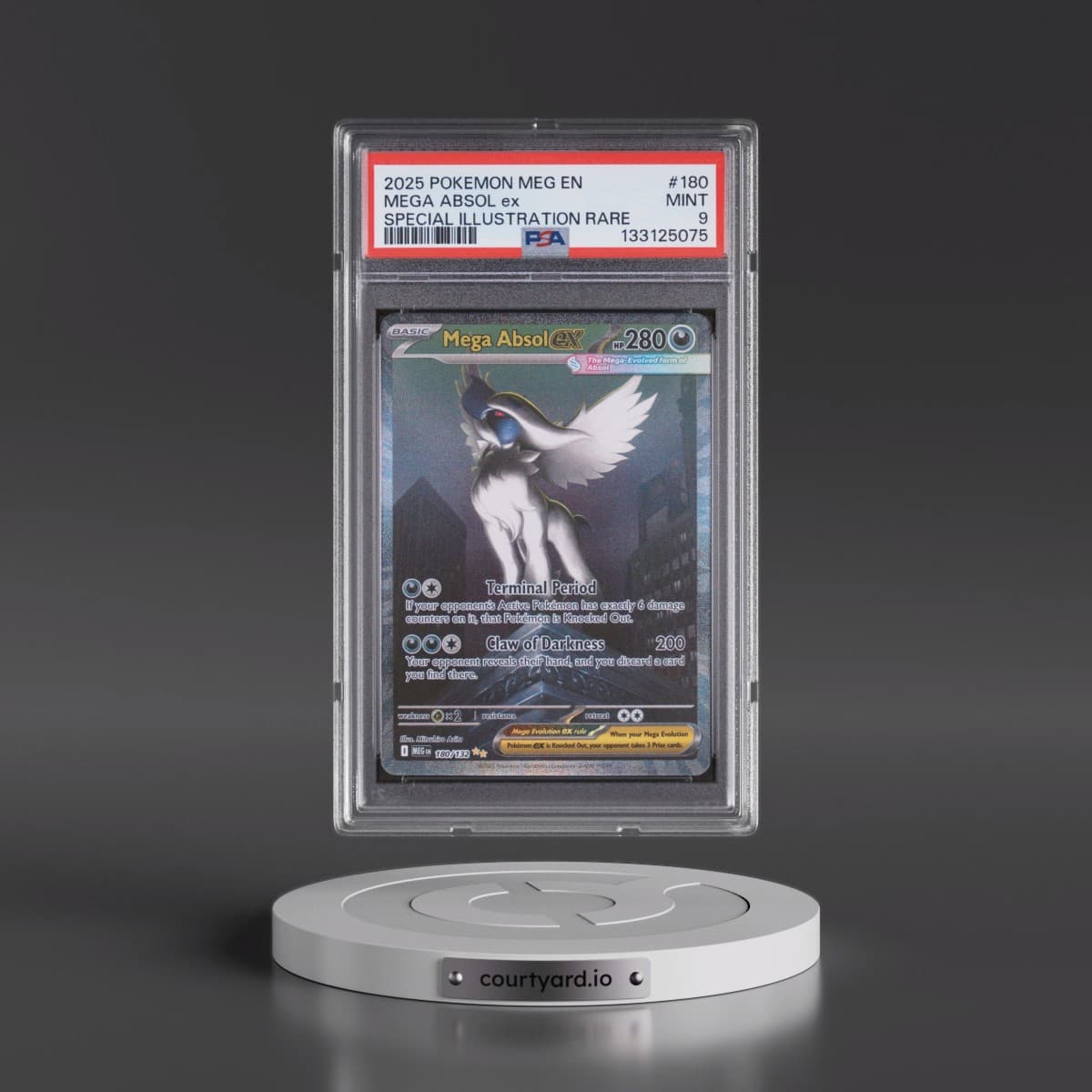 2025 Pokémon Meg EN-Mega Evolution #180 Mega Absol EX - Holo Special Illustration Rare (PSA 9 MINT)