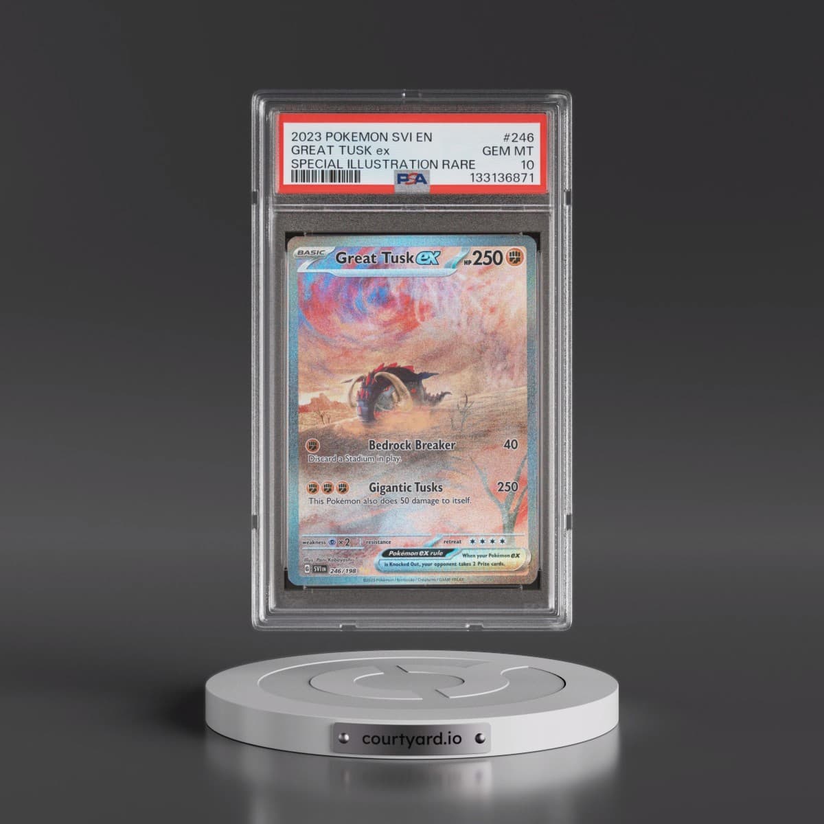 2023 Pokémon Svi EN-Scarlet & Violet #246 Great Tusk EX - Holo Special Illustration Rare (PSA 10 GEM MINT)