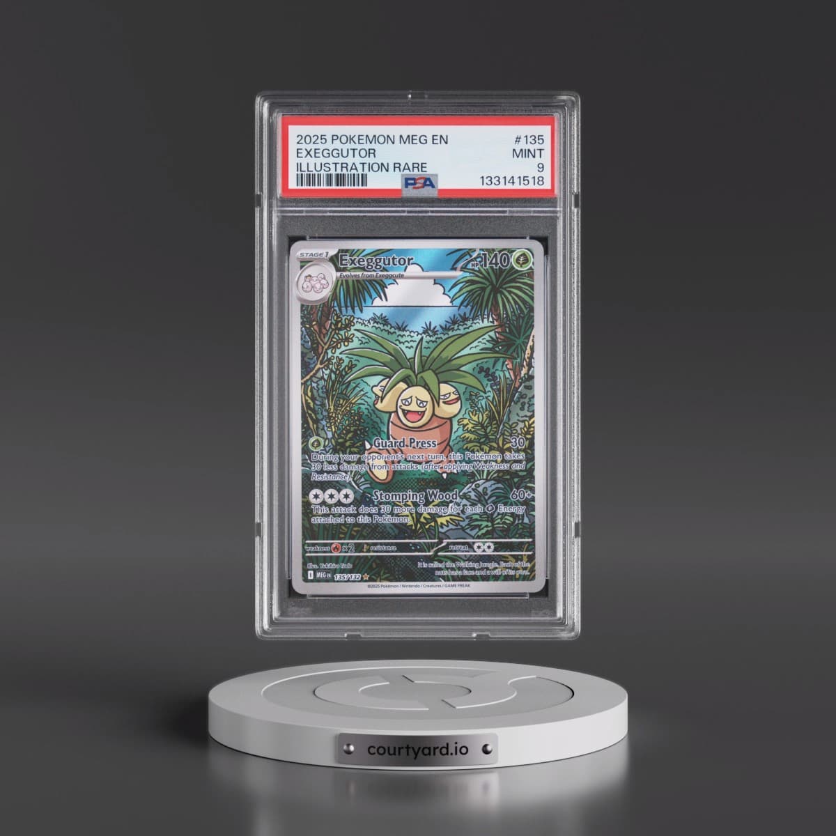 2025 Pokémon Meg EN-Mega Evolution #135 Exeggutor - Illustration Rare (PSA 9 MINT)
