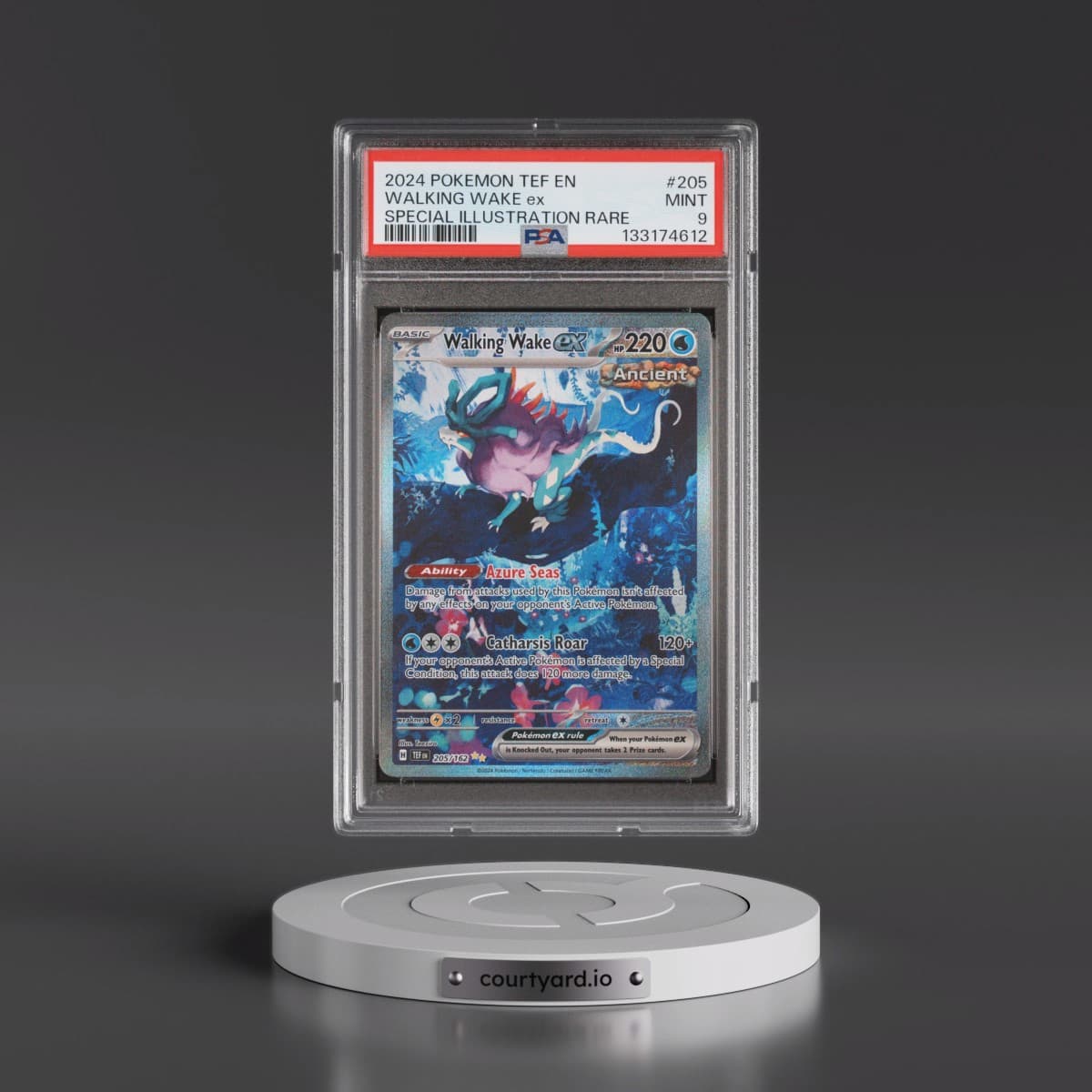 2024 Pokémon Tef EN-Temporal Forces #205 Walking Wake EX - Holo Special Illustration Rare (PSA 9 MINT)