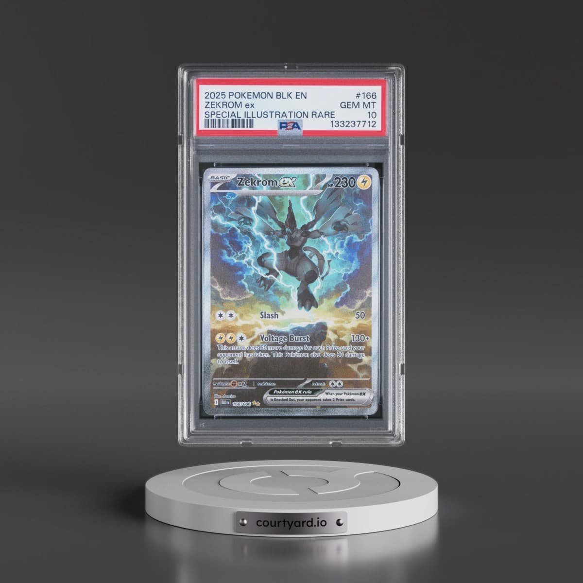 2025 Pokémon Blk EN-Black Bolt #166 Zekrom EX - Holo Special Illustration Rare (PSA 10 GEM MINT)