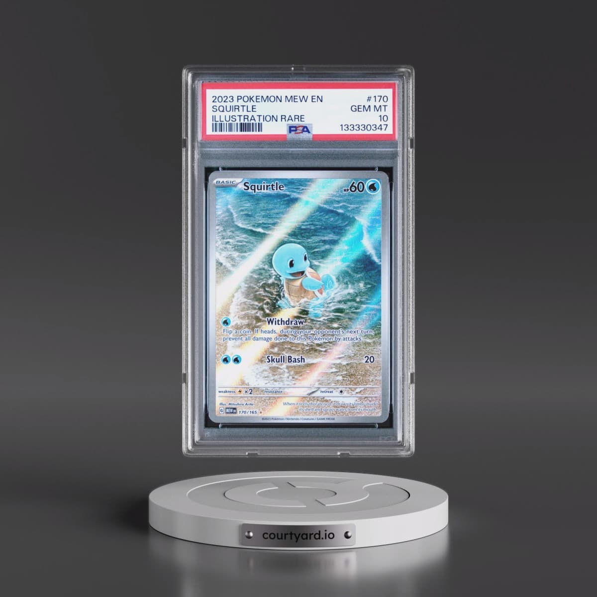 2023 Pokémon Mew EN-151 #170 Squirtle - Illustration Rare (PSA 10 GEM MINT)