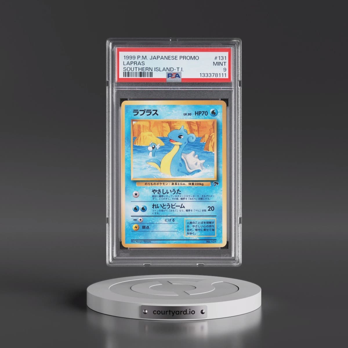 1999 Pokémon Promo Southern Islands #131 Lapras - Southern Island-T.I. (PSA 9 MINT)