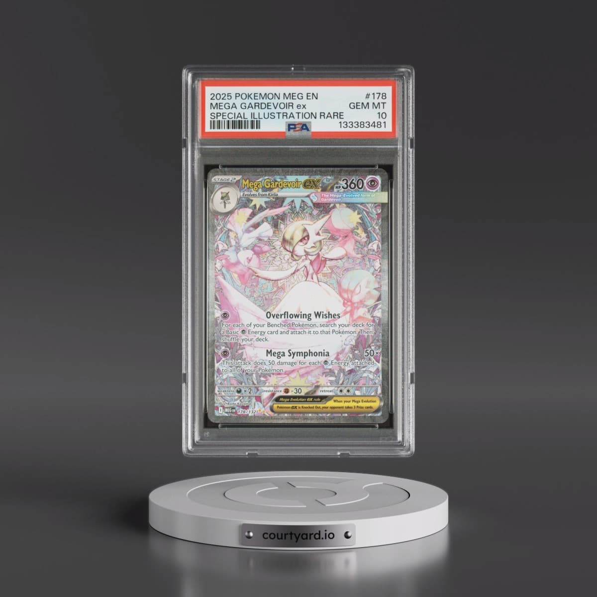 2025 Pokémon Meg EN-Mega Evolution #178 Mega Gardevoir EX - Holo Special Illustration Rare (PSA 10 GEM MINT)