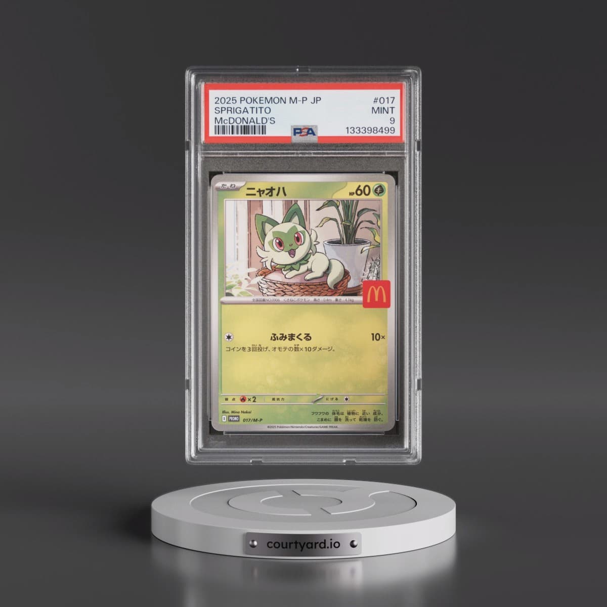 2025 Pokémon M-P Promo #017 Sprigatito - McDonald's (PSA 9 MINT)