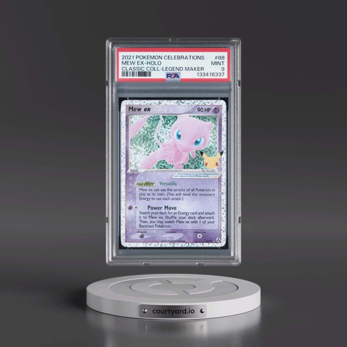 2021 Pokémon Celebrations Classic Collection #88 Mew EX - Holo Holo (PSA 9 MINT)