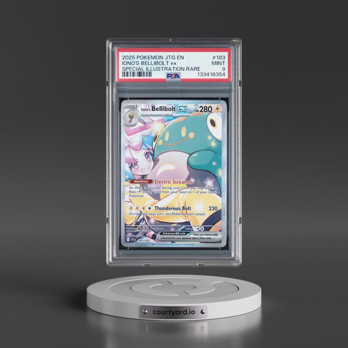 2025 Pokémon Jtg EN-Journey Together #183 Iono's Bellibolt EX - Holo Special Illustration Rare (PSA 9 MINT)