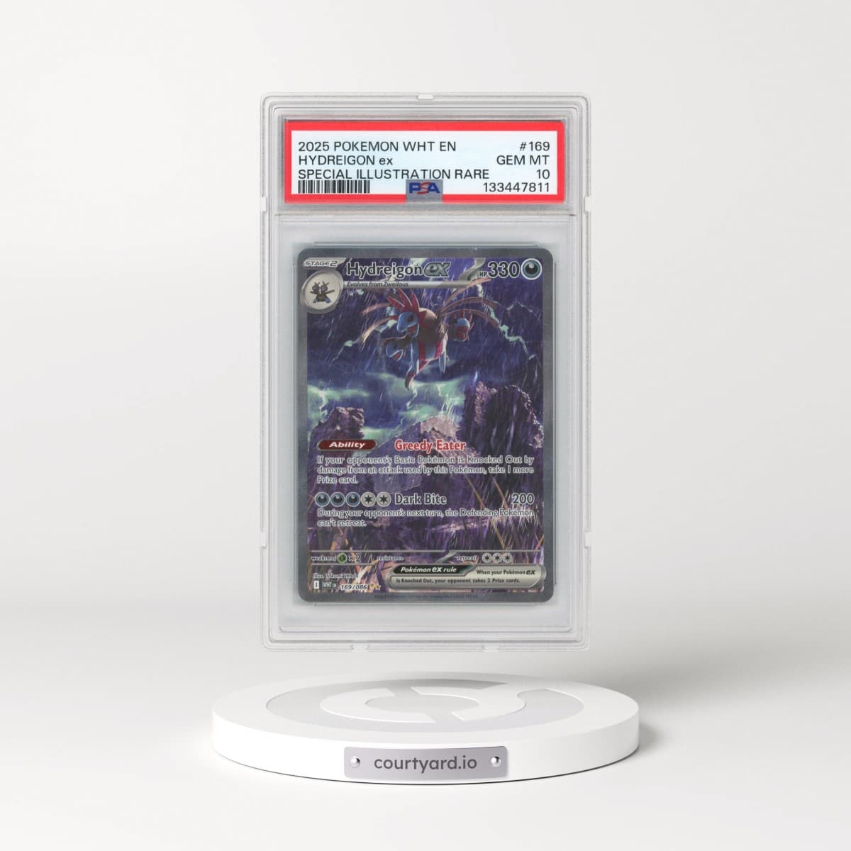 2025 Pokémon Wht EN-White Flare #169 Hydreigon EX - Holo Special Illustration Rare (PSA 10 GEM MINT)