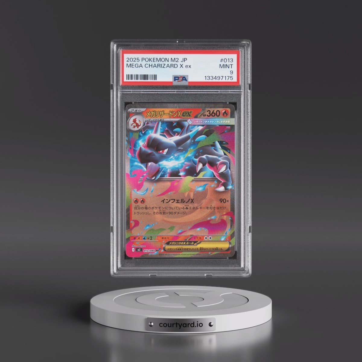 2025 Pokémon M2-Inferno X #013 Mega Charizard X EX - Holo (PSA 9 MINT)
