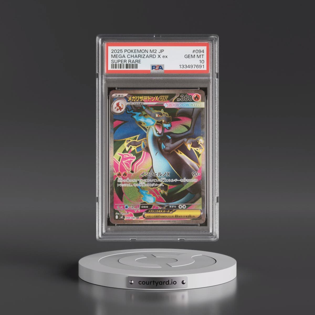 2025 Pokémon M2-Inferno X #094 Mega Charizard X EX - Holo Super Rare (PSA 10 GEM MINT)