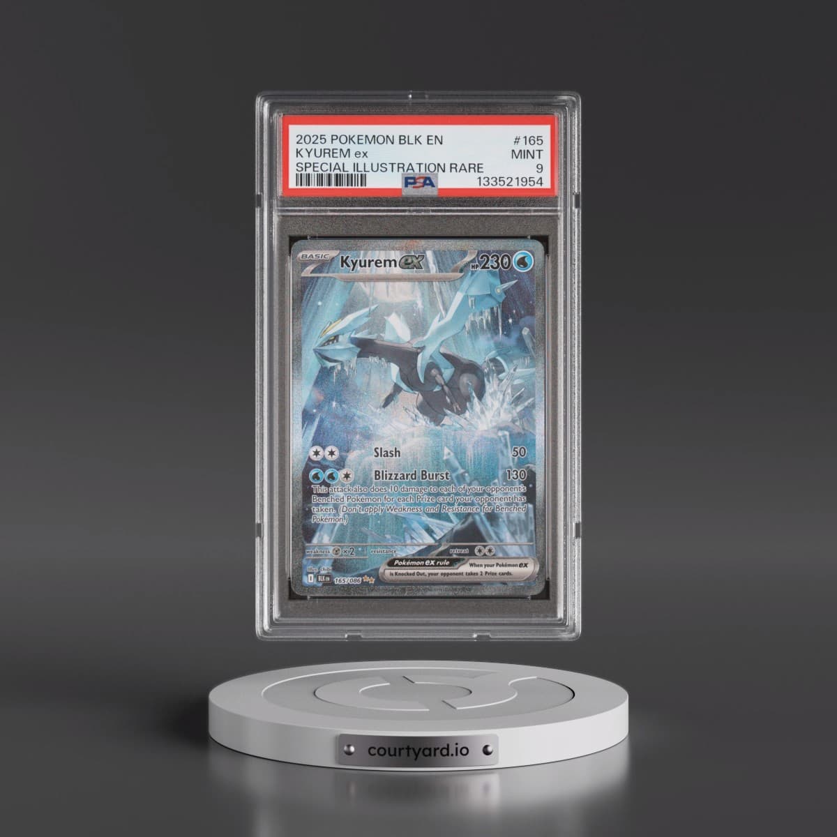 2025 Pokémon Blk EN-Black Bolt #165 Kyurem EX - Holo Special Illustration Rare (PSA 9 MINT)