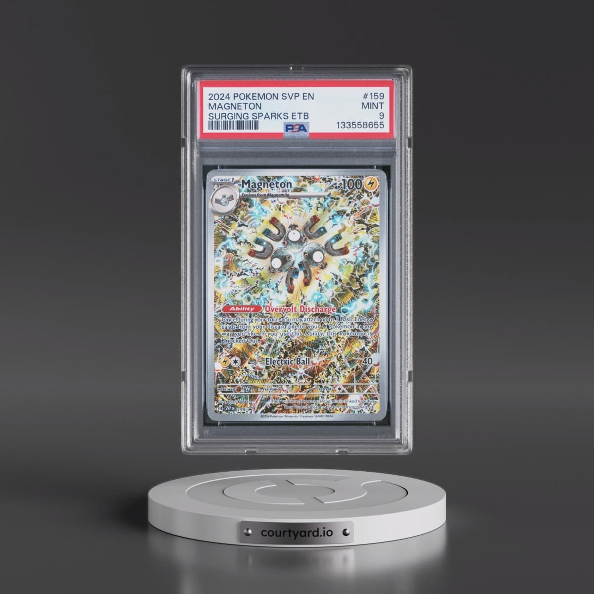 2024 Pokémon Svp EN-SV Black Star Promo #159 Magneton - Surging Sparks Elite Trainer Box (PSA 9 MINT)