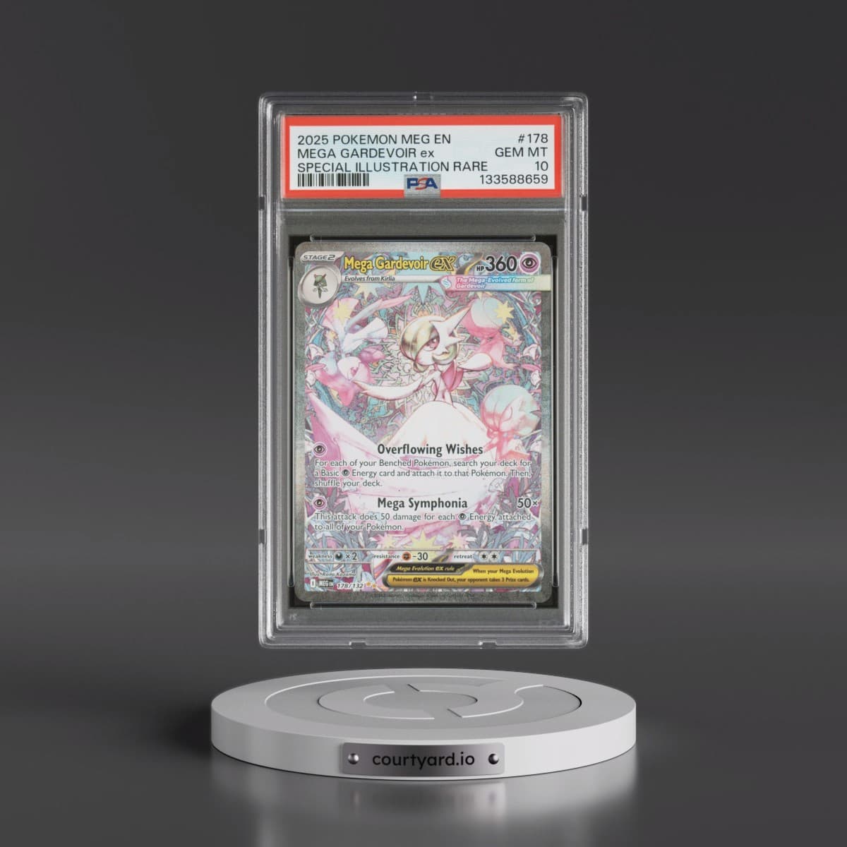 2025 Pokémon Meg EN-Mega Evolution #178 Mega Gardevoir EX - Holo Special Illustration Rare (PSA 10 GEM MINT)
