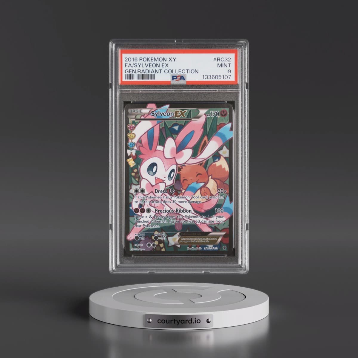 2016 Pokémon XY Generations Radiant Collection #RC32 Sylveon EX - Holo Full Art (PSA 9 MINT)
