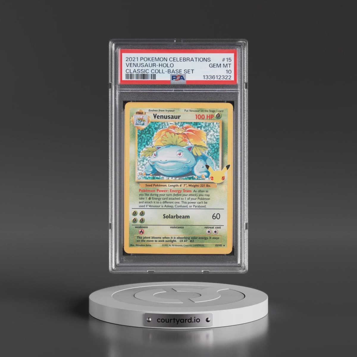 2021 Pokémon Celebrations Classic Collection #15 Venusaur - Holo (PSA 10 GEM MINT)