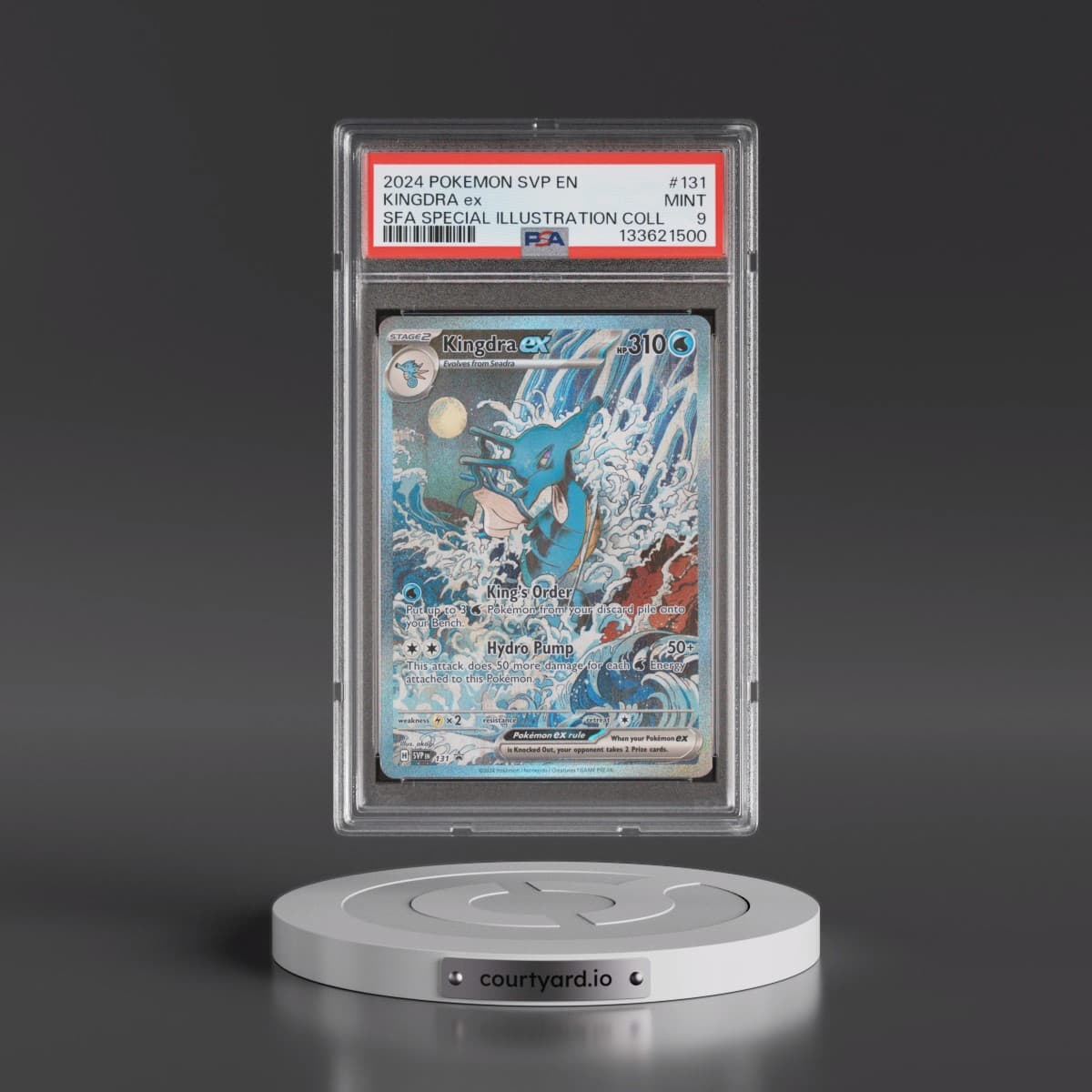 2024 Pokémon Svp EN-SV Black Star Promo #131 Kingdra EX - Holo Shrouded Fable Special Illustration Collection (PSA 9 MINT)